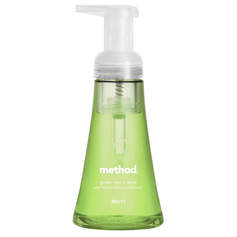 Method Foaming Hand Wash Soap, Softens & Cleans Hands, Moisturizing Formula, Green Tea & Aloe Scent - 300 ml - Image 1